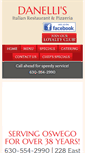Mobile Screenshot of danellisitalianrestaurant.com